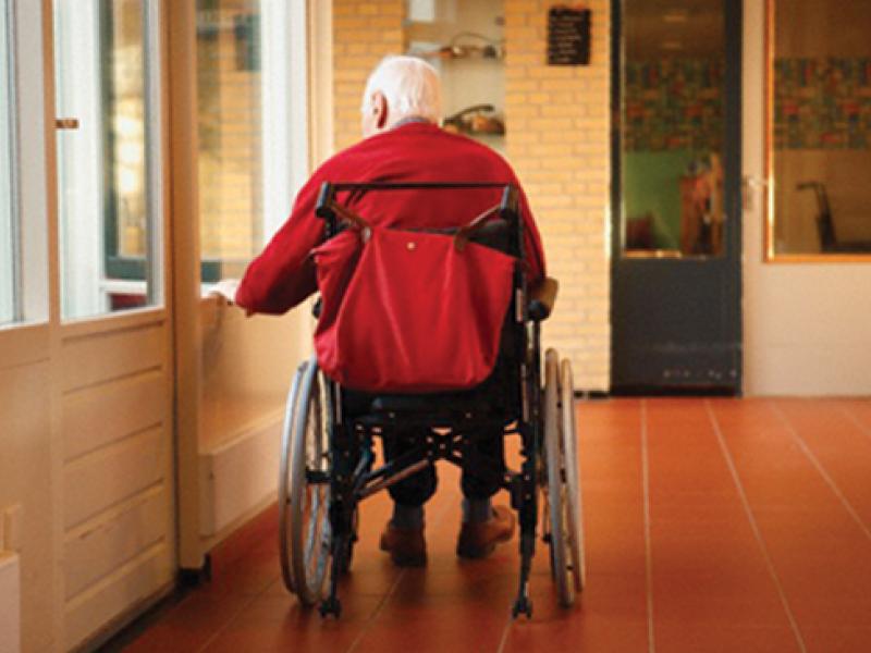 Older man in wheelchair